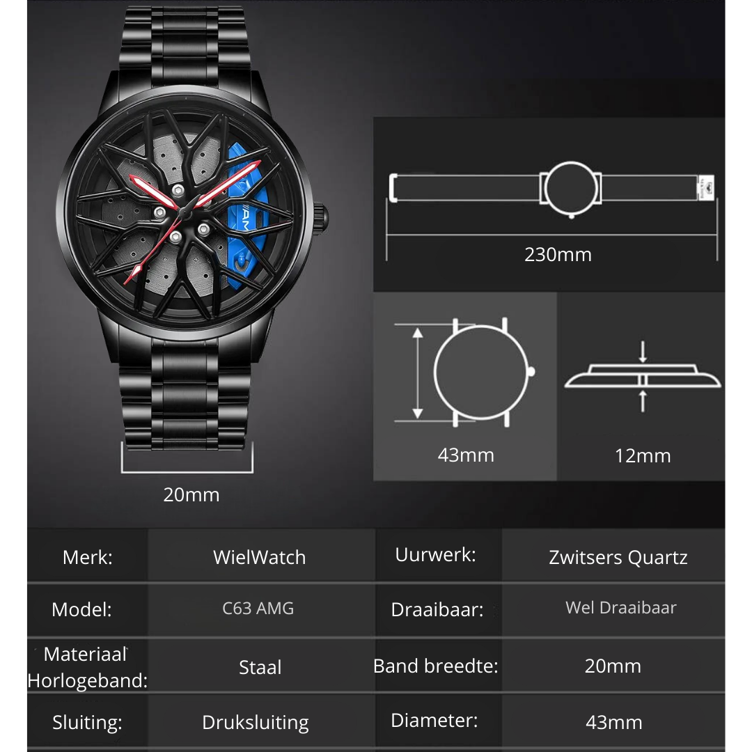 WielWatch - c63 AMG Blauw